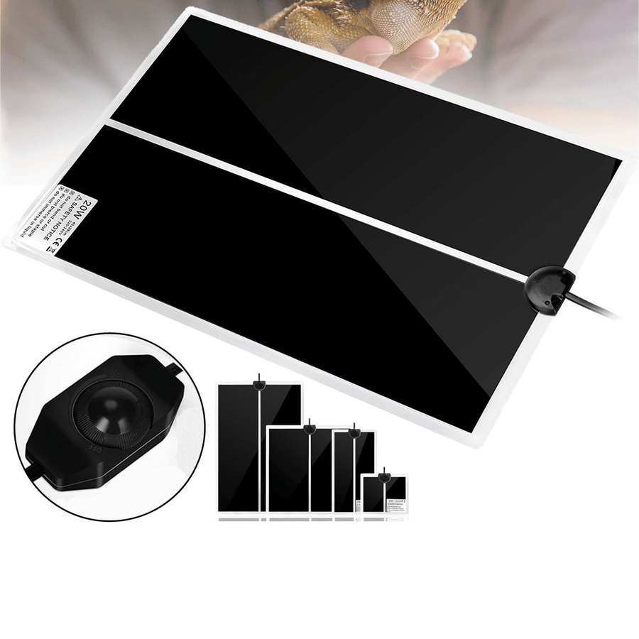 Pet Electric Adjustable Heat Pad Reptile Lizard Heating Mat Warmer Blanket for Reptile Brooder Incubator Pet Heating - MRSLM