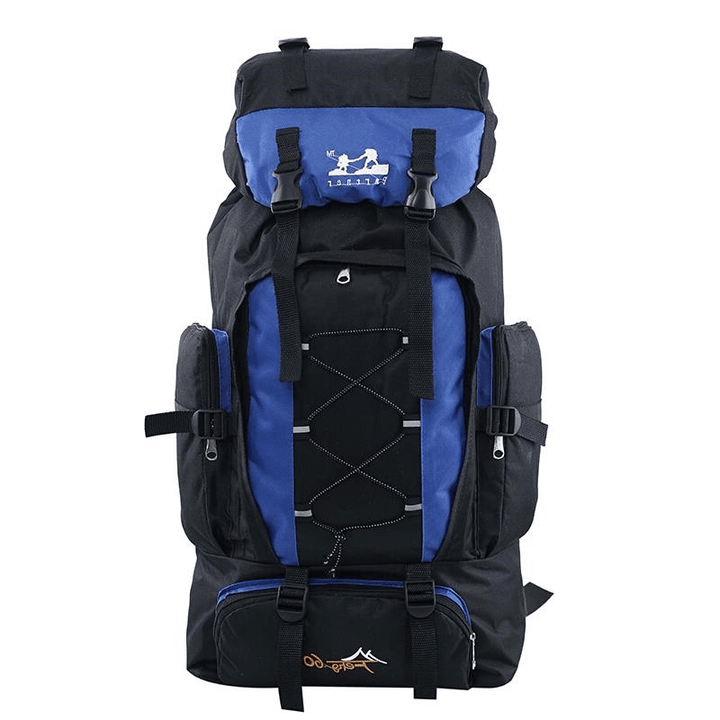 60L Nylon Backpack Waterproof Sports Travel Hiking Climbing Shoulder Bag Unisex Rucksack - MRSLM