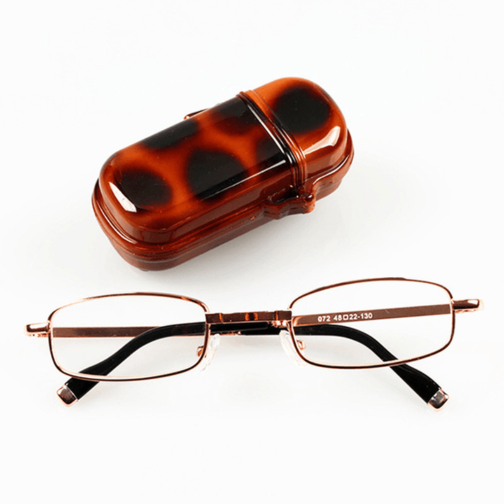 Men Women Folding Presbyopic Glasses with Glasses Case - MRSLM