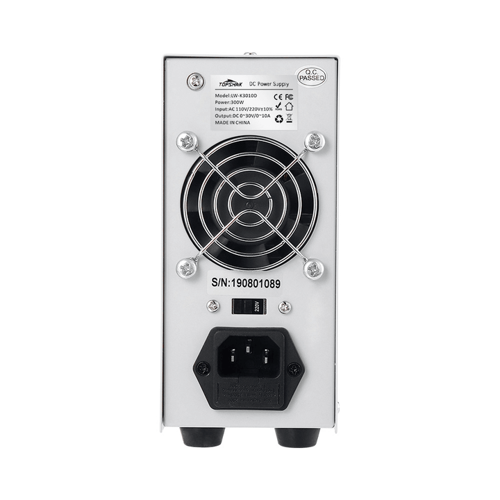 TOPSHAK K3010D 4 Digits LED Display 110V/220V 30V 10A Adjustable DC Power Supply Switching Regulated Power Supply - MRSLM