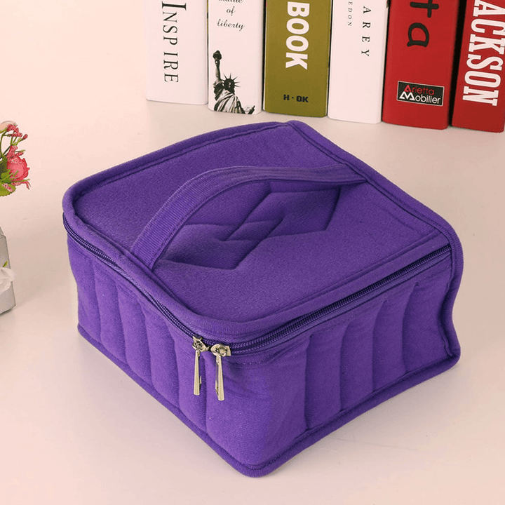 30 Bottle Essential Oil Nail Polish Carrying Case Storage Organizer Bag Shockproof Travel Bag - MRSLM