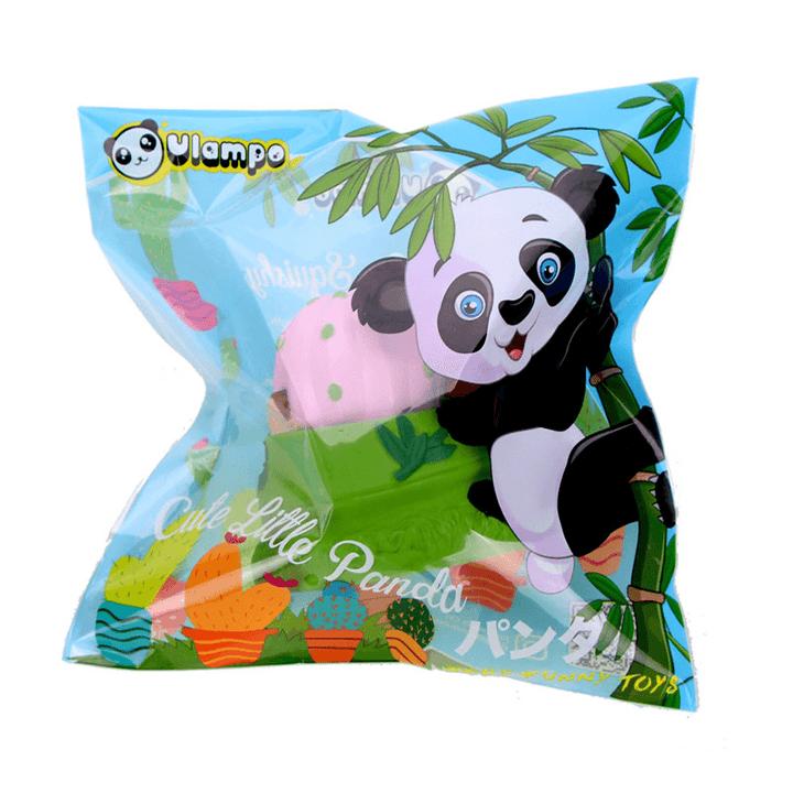 Vlampo Squishy Panda Potted 15CM Licensed Slow Rising with Packaging Collection Gift Soft Toy - MRSLM