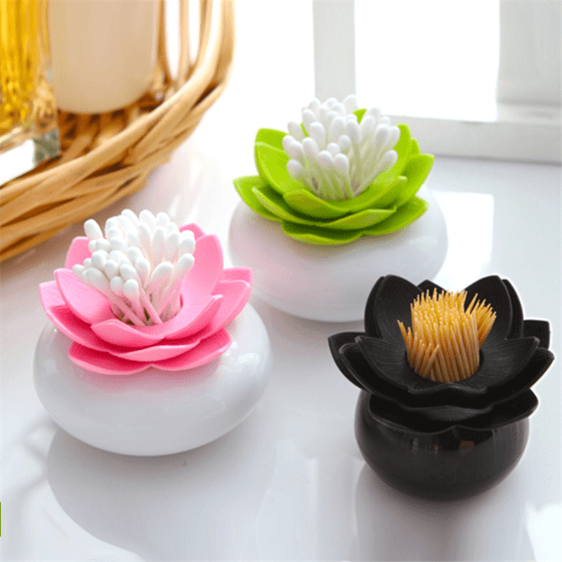 Cotton Swab Holder Toothpick Storage Box Cotton Bud Case Household Organizer Home Decorate - MRSLM