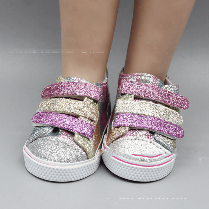 18-Inch Canvas Shoes with Dolls for Girls - MRSLM