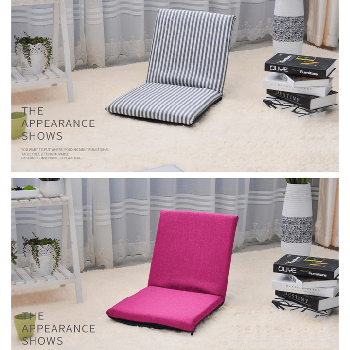 Adjustable 6-Position Folding Lazy Sofa Chair Floor Chair Seat Cushion Multiangle Home - MRSLM