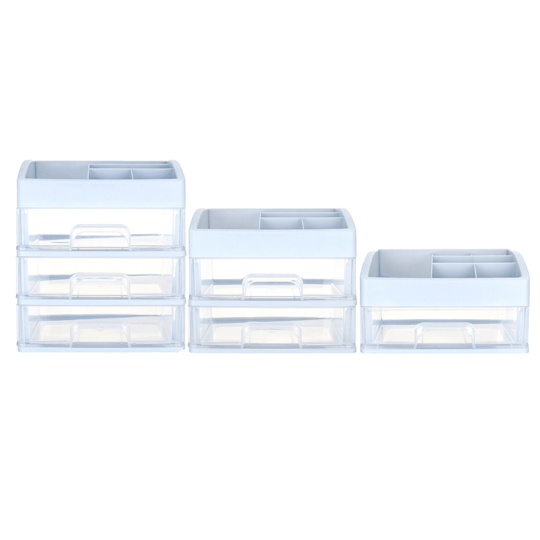 1/2/3 Layers Plastic Desktop Organizer Drawer Makeup Holder Box Make Sundry Storage Box Container - MRSLM