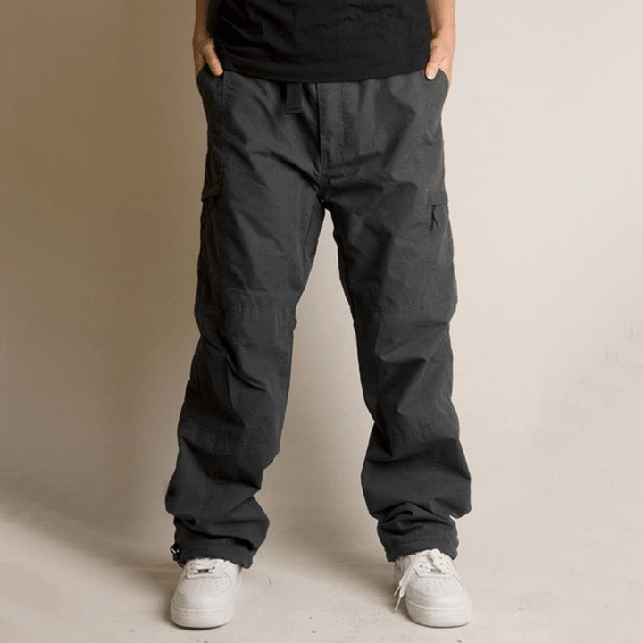 Mens Winter Outdoor Sports Trousers Military Tactical Thick Warm Cargo Pants - MRSLM