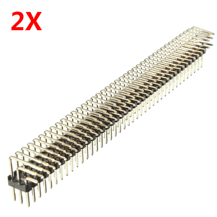 2Pcs 2.54Mm 3X40P Male Pins Three Row Right Angle Pin Header - MRSLM