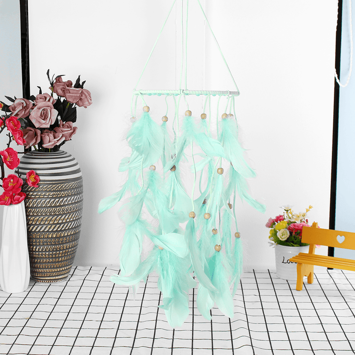 Lighting Dream Catcher LED Light Hanging Crafts Wind Chimes Girl Bedroom Romantic Hanging Decoration Gift - MRSLM