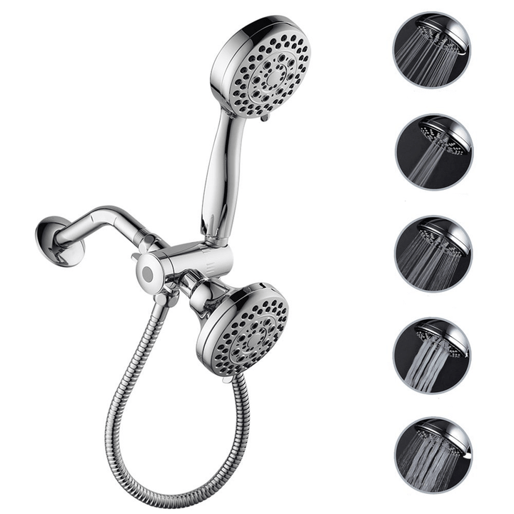 KC-SH03 Full-Chrome 5+5 Outlet Mode Luxury 2 in 1 Shower-Head & Handheld-Shower Head - MRSLM