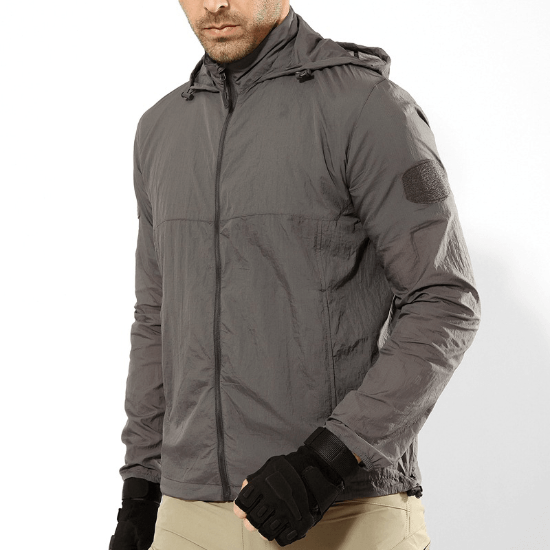 Mens Tactical Skin Outdoor Skin Jacket Lightweight Thin Wind - MRSLM