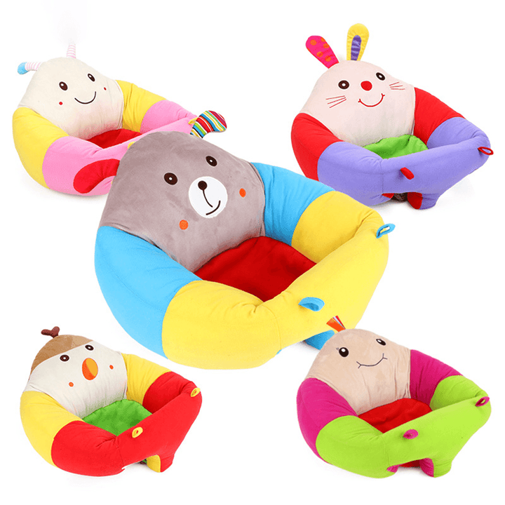 Infant Baby Sitting Chair Soft Cartoon Chair Pillow Cushion Sofa Plush Learning Chair Holder Plush Toys for Childrens - MRSLM