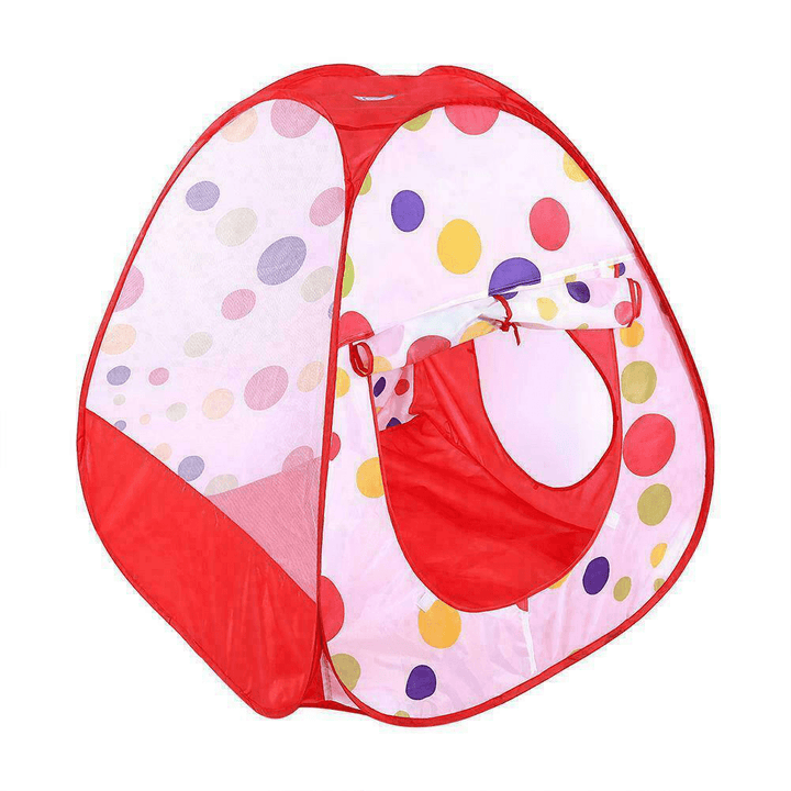 3-In-1 Kids Play Tent Baby Tunnel Game House Ball Pit Pool Indoor Outdoor Playground - MRSLM