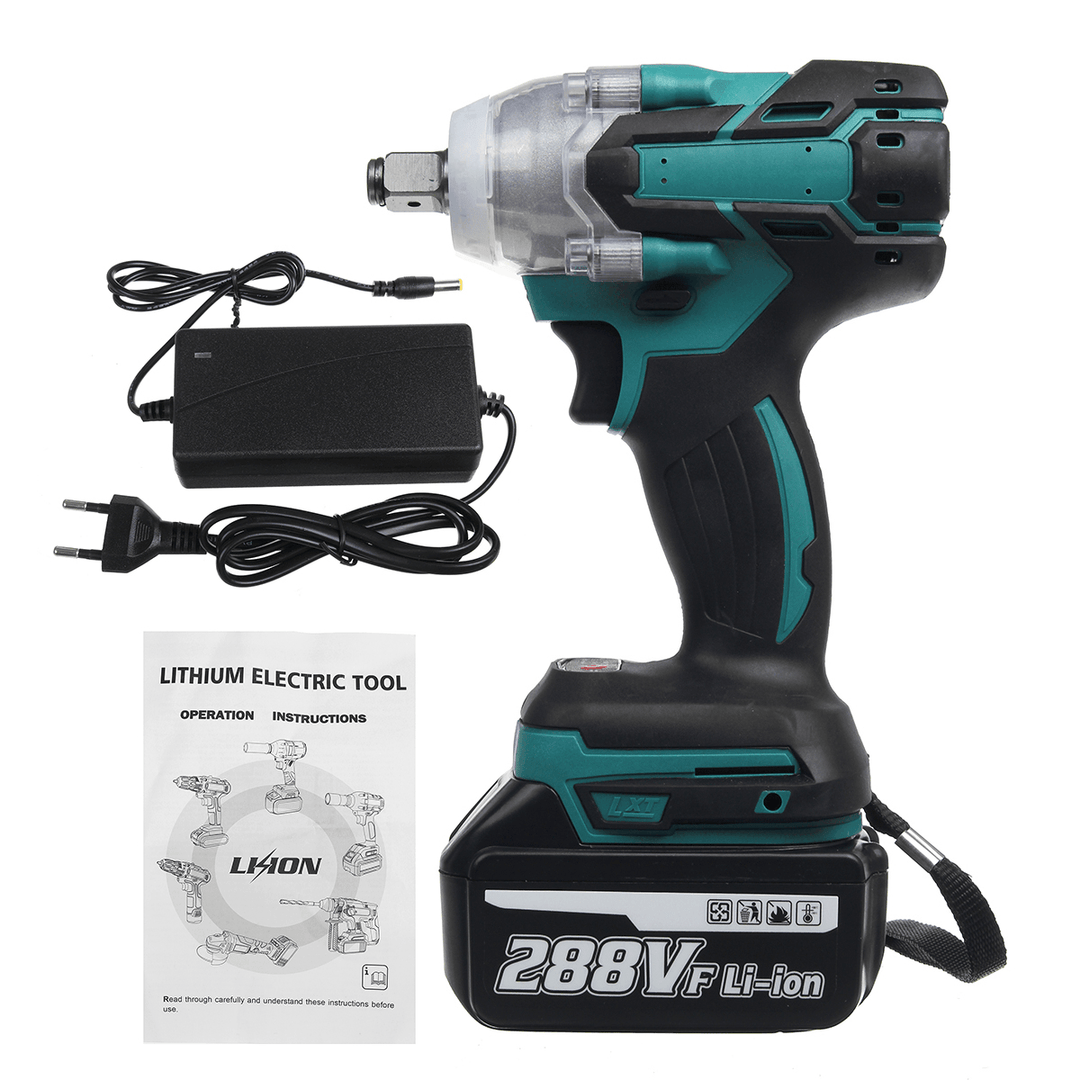 VIOLEWORKS 288VF 1/2'' Electric Cordless Brushless Impact Wrench with 1/2 Battery - MRSLM