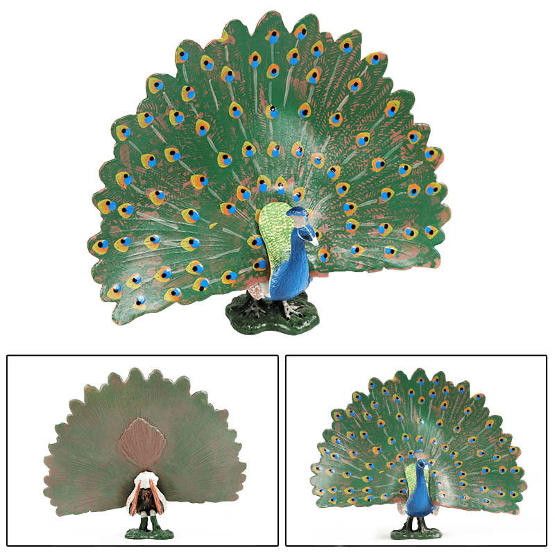 Children'S Solid Simulation Bird Peacock Decoration Ornaments - MRSLM