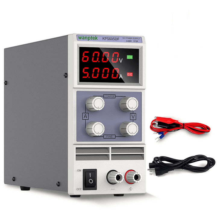 Wanptek KPS605DF 4 Digits 0-60V 0-5A 110V/220V Adjustable DC Power Supply LED Display 300W Regulated Power Supply - MRSLM