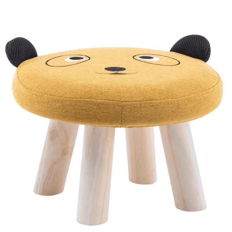 Baby Sofa round Stool Solid Wooden Bear Chair Home Furniture - MRSLM