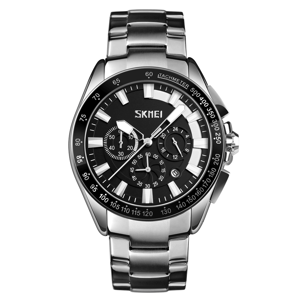 SKMEI 9167 Multi-Function Fashion Men Watch Stopwatch Date Display Sport Quartz Watch - MRSLM