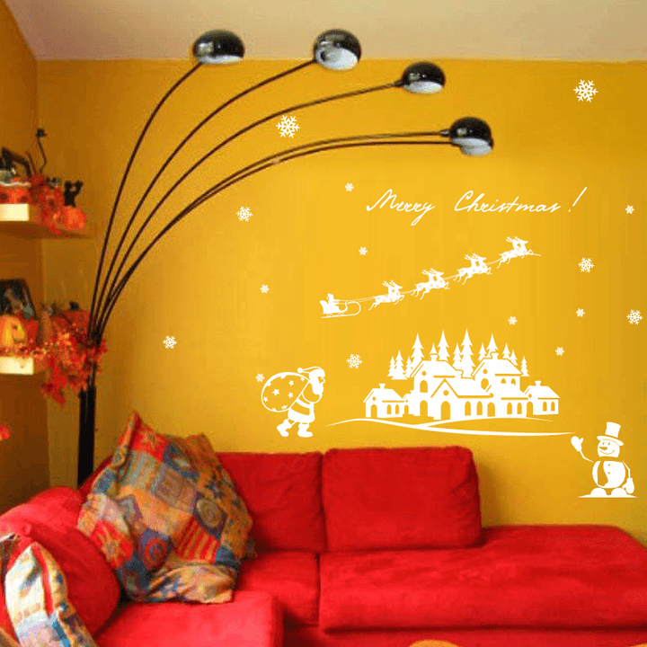 Miico SK6029 Christmas Sticker Cartoon Wall Stickes for Living Room Decoration Christmas Party - MRSLM