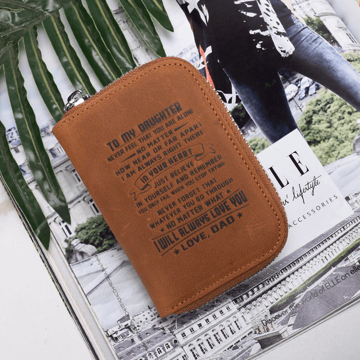 Men Genuine Leather RFID Blocking Anti-Theft Retro Organ Shape Multi-Slot Card Bag Wallet - MRSLM