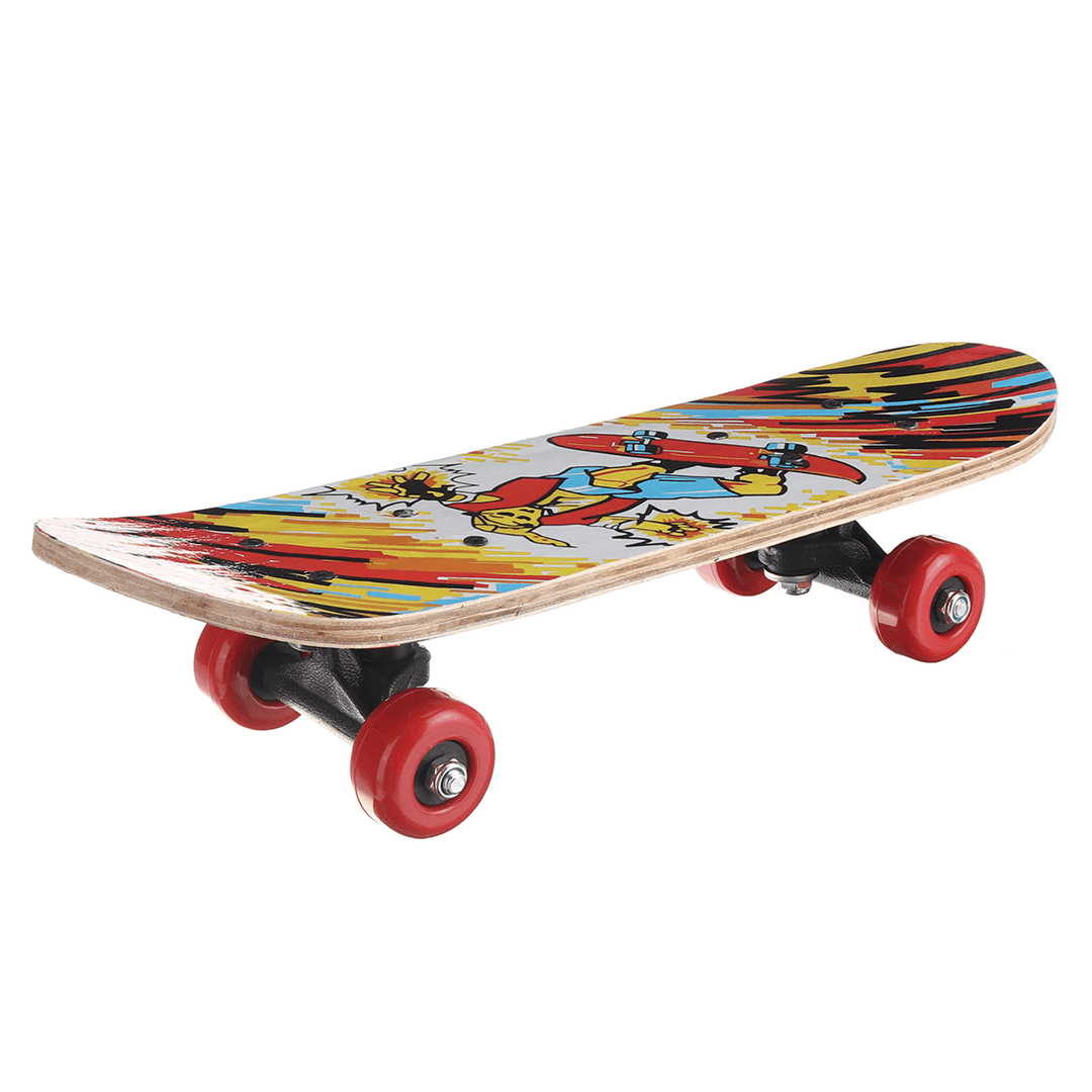 17Inch 7-Layer Children Skateboard Chinese Maple Decoration Boards Light Wooden Double Rocker Skatebooards - MRSLM