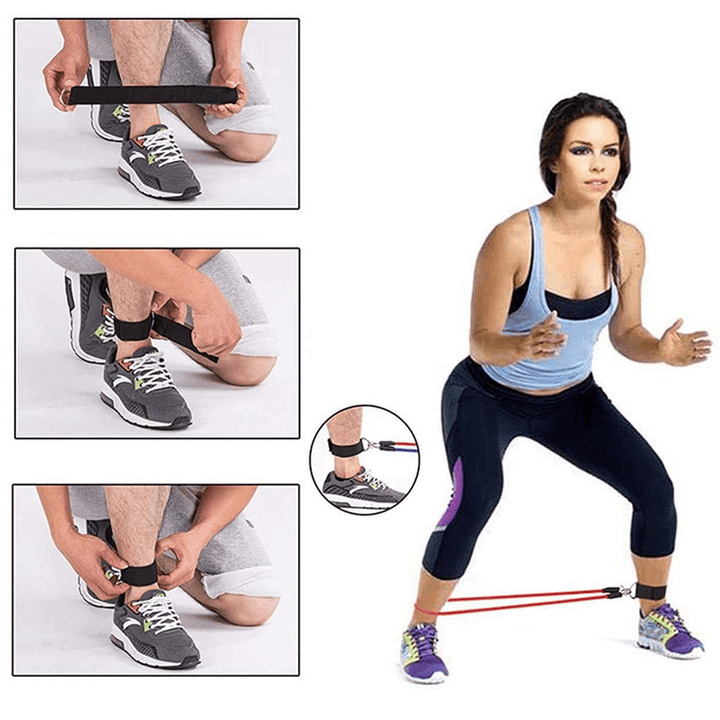 15Pcs Exercise Resistance Bands Set Fitness Latex Yoga Elastic Band Home Gym Training - MRSLM