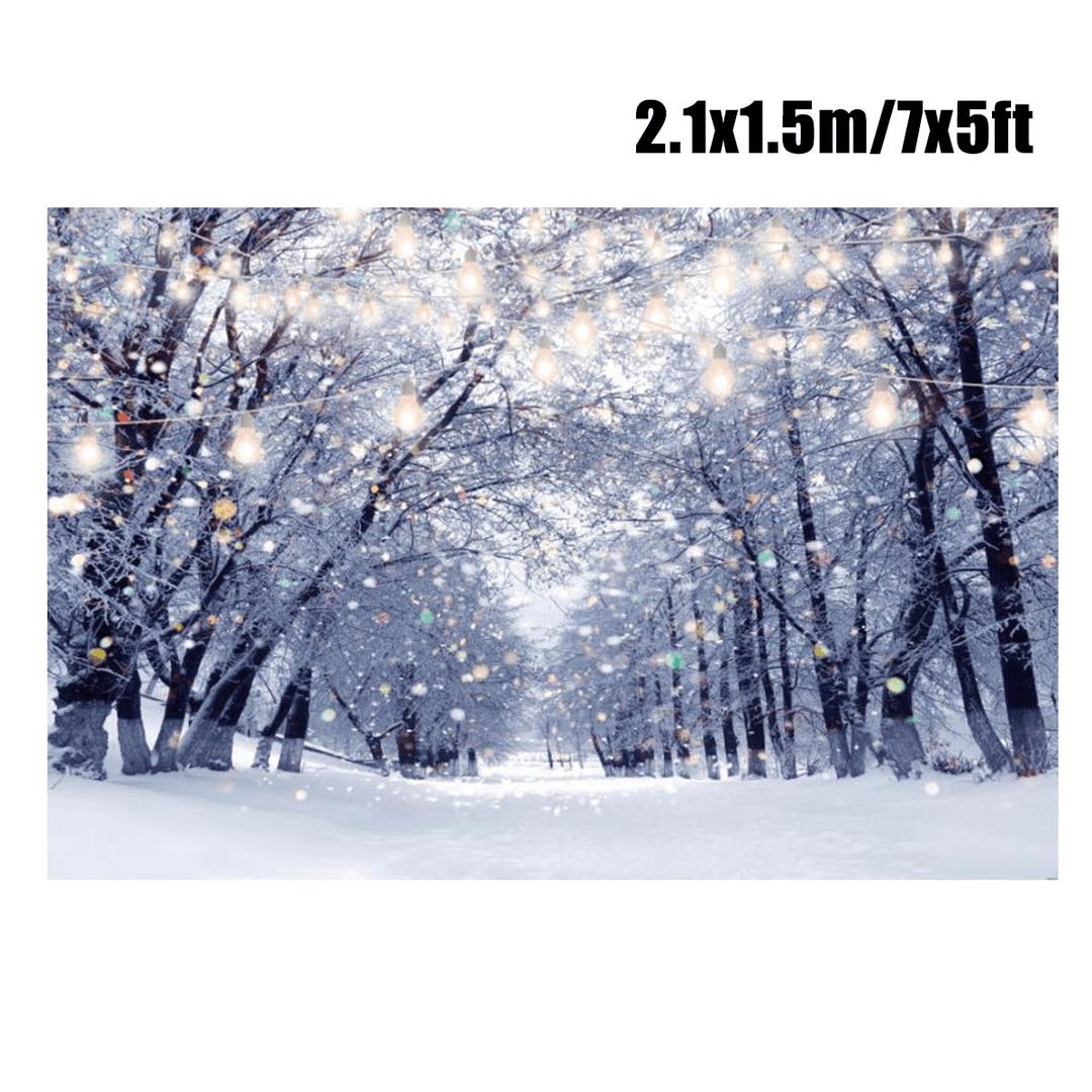 Christmas Snowflake Fantasy Forest Decor Photography Background Cloth Prop - MRSLM