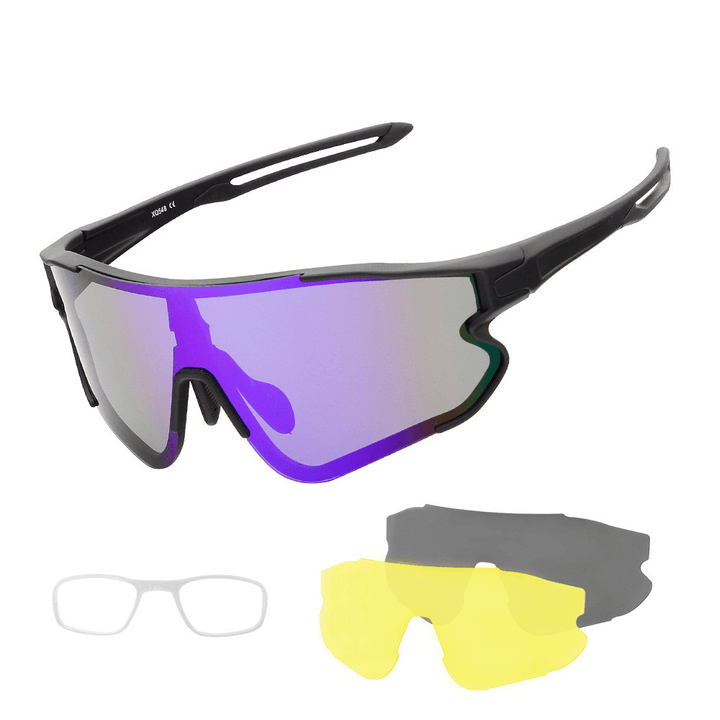 New Outdoor Cycling Glasses Interchangeable Lens Set UV Protection - MRSLM