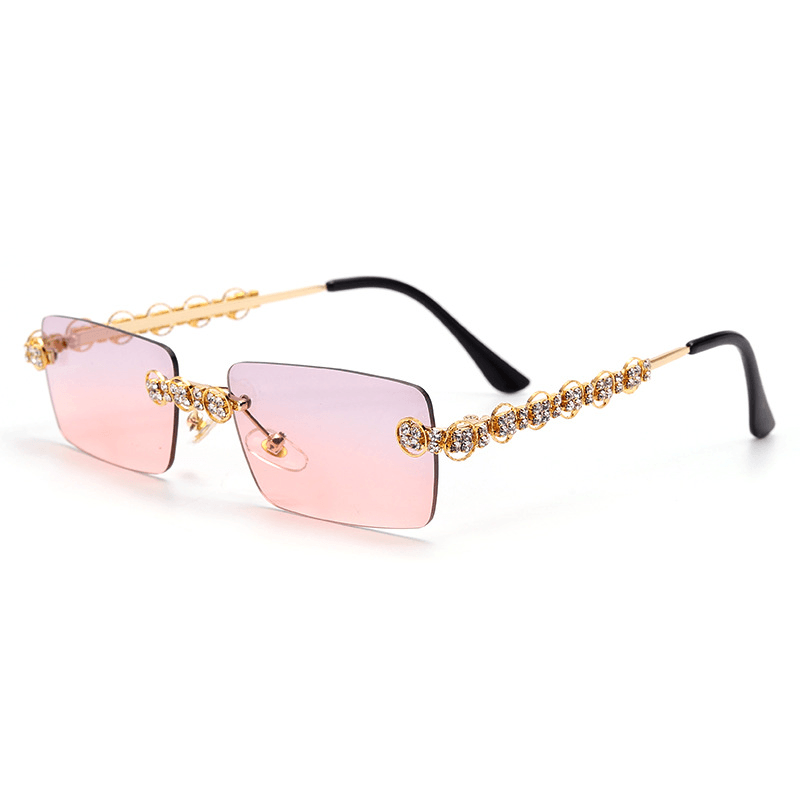 Fashion Retro Small Square Diamond Sunglasses - MRSLM