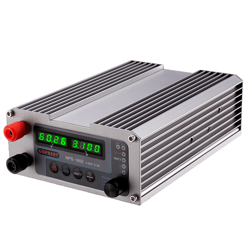 GOPHERT NPS-1602 0-60V 0-3A 110V/220V 180W Switching Digital Adjustable DC Power Supply - MRSLM