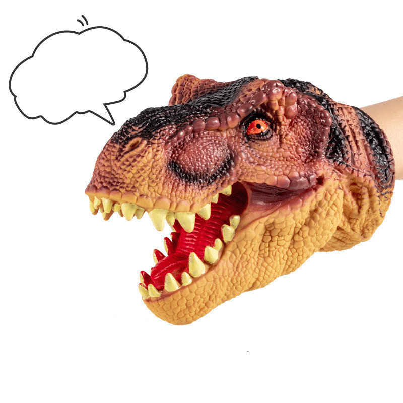 Simulation Soft Rubber Dinosaur Hand Puppet Jurassic - MRSLM