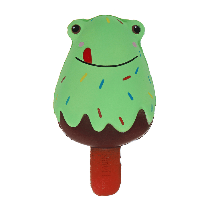 Sanqi Elan Frog Popsicle Ice-Lolly Squishy 12*6CM Licensed Slow Rising Soft Toy with Packaging - MRSLM