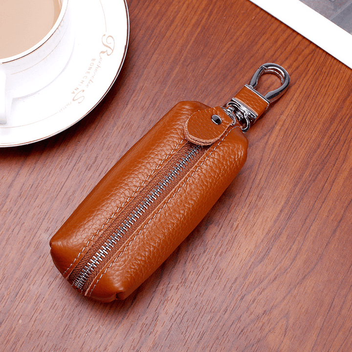 Men and Women Genuine Leather Car Key Case Holder Purse - MRSLM