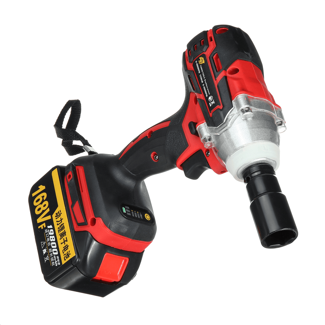 168VF 520Nm High Torque Electric Cordless Brushless Impact Wrench Tool with Rechargeable Battery - MRSLM