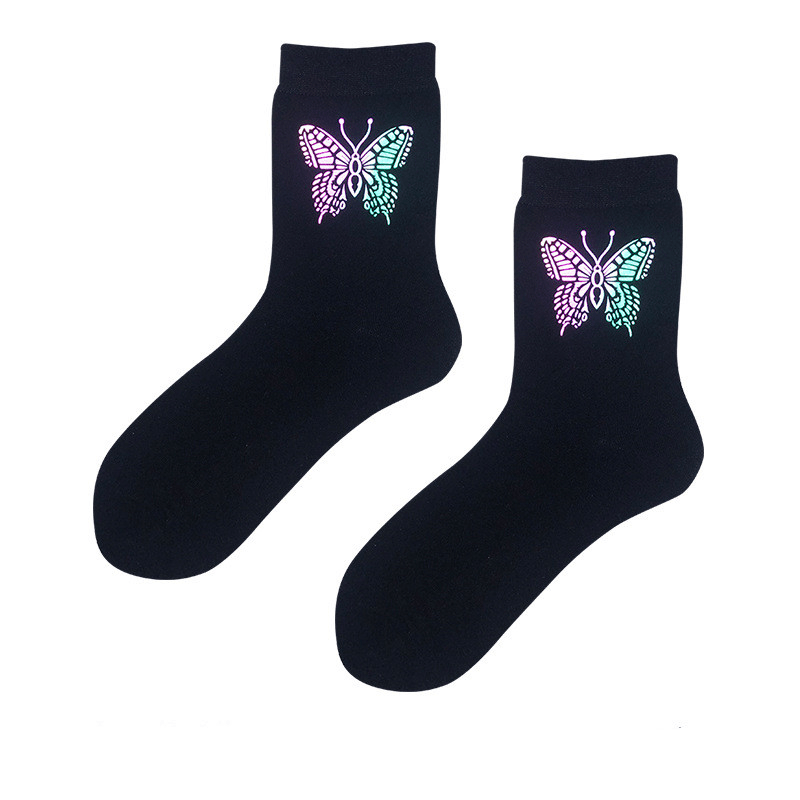 All Match Couple Socks Long Tube Reflective Socks - MRSLM