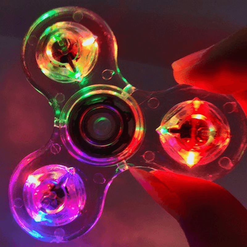 Transparent Crystal Plastic Fingertip Spinning Top - MRSLM