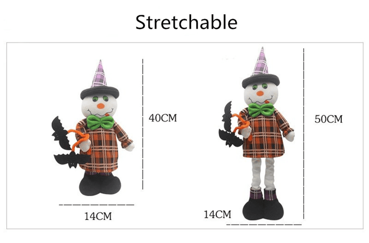 Stretchable Stuffed Plush Toy Halloween Party Cute Pumpkin Witch Decoration Toys - MRSLM