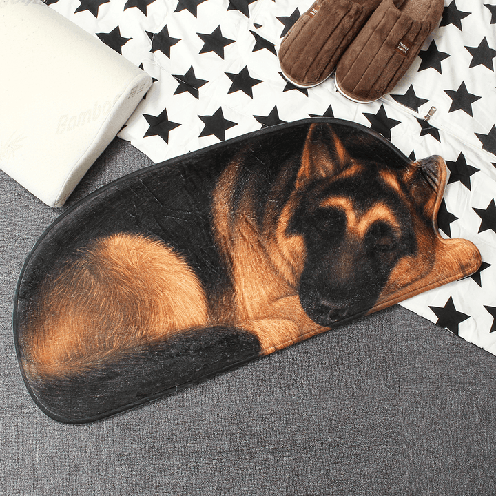 3D Cute Dog Pattern Doormat Indoor Print Door Mat Suedel Floor Rugs - MRSLM