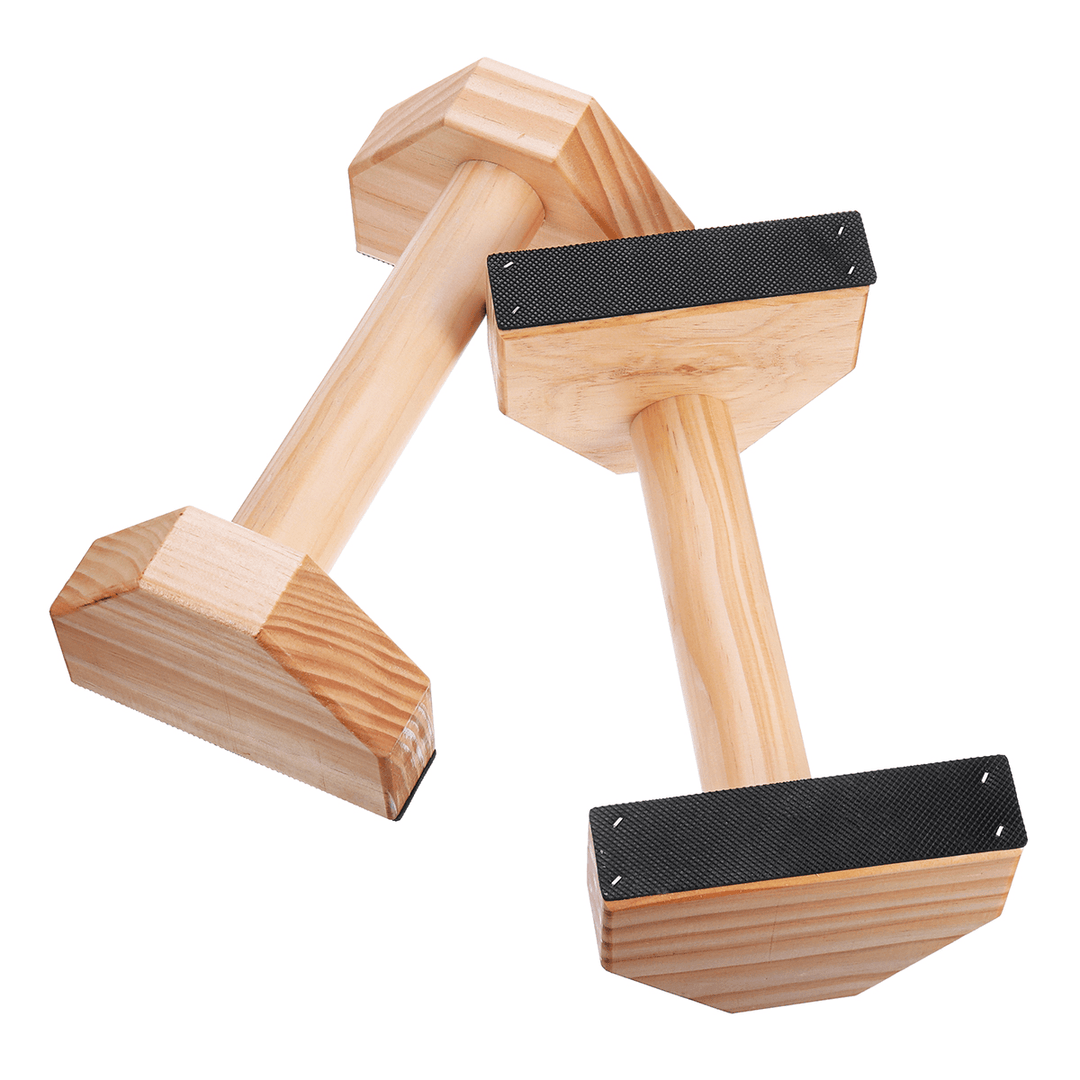 KALOAD Wooden Parallettes Gymnastics Calisthenics Handstand Bar Fitness Push up Stand - MRSLM