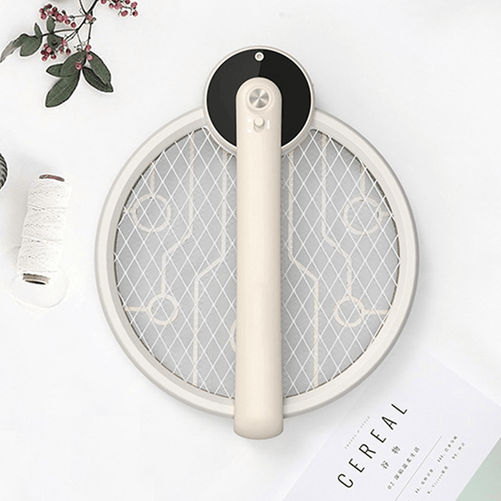 Cafele 2 in 1 Silent Mosquito Swatter Foldable Portable Cordless Outdoor Camping USB Rechargeable Electric Mosquito Swatter - MRSLM