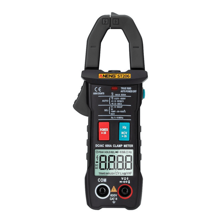 ANENG ST206 Digital Multimeter Clamp Meter 6000 Counts True RMS Amp DC/AC Current Clamp Tester Meters Voltmeter - MRSLM