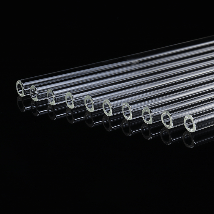 10Pcs 250Mm OD 10Mm 1.5Mm Thick Wall Borosilicate Glass Blowing Lab Tube - MRSLM