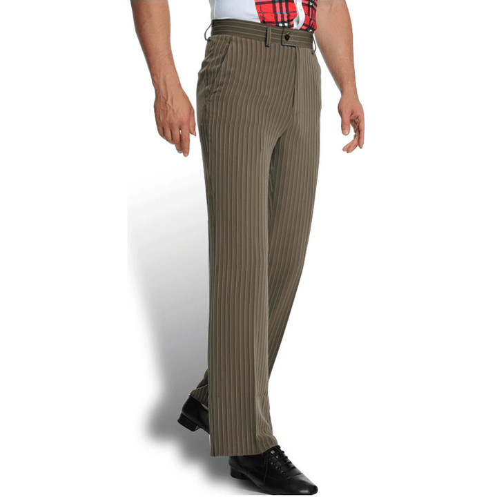 National Standard Modern Dance Pants Loose Striped Pockets - MRSLM