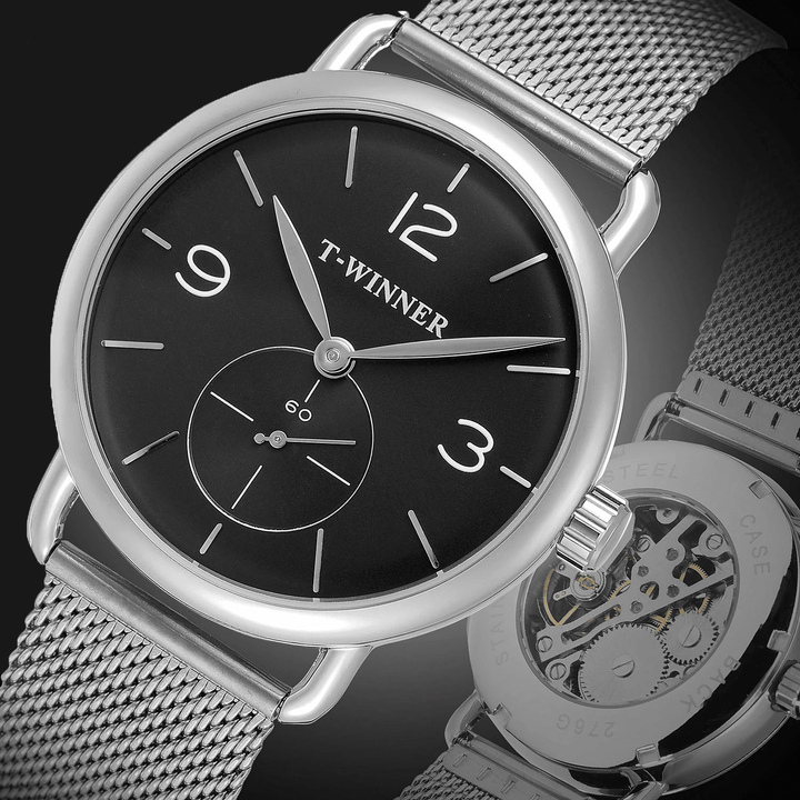 New Fashion Ultra-Thin Minimalist Waterproof Men Semi-Automatic Mechanical Watch - MRSLM