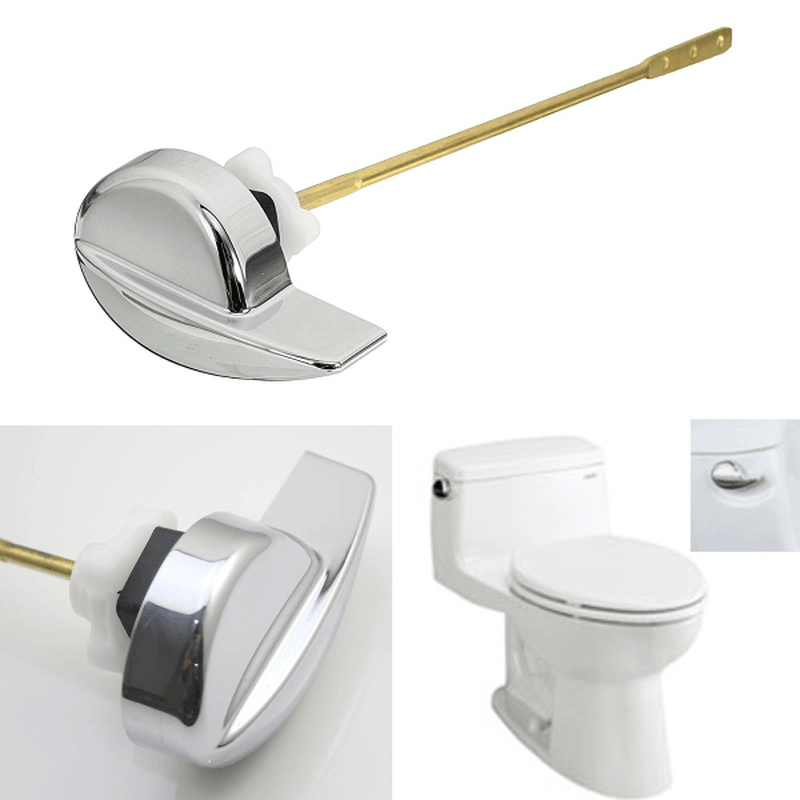 Chrome Finish Universal Toilet Tank Flush Lever Brass Side Mount Handle - MRSLM