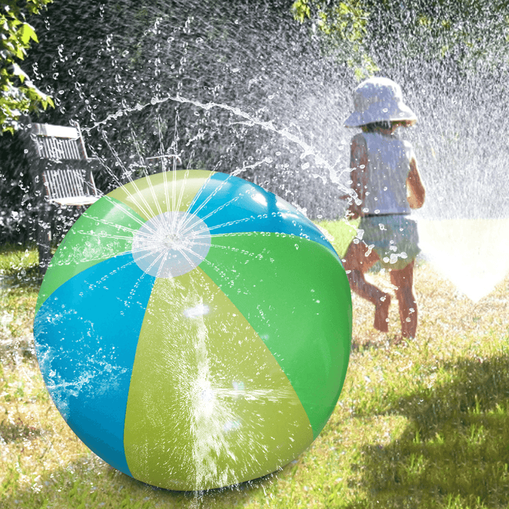 75CM Diameter Inflatable Water Spray Beach Ball Summer Outdoor Sports Game Kids Sprinkler Toy - MRSLM