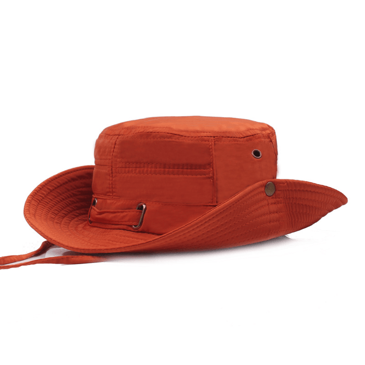 Mens with String Bucket Hat Outdoor Fishing Hat - MRSLM