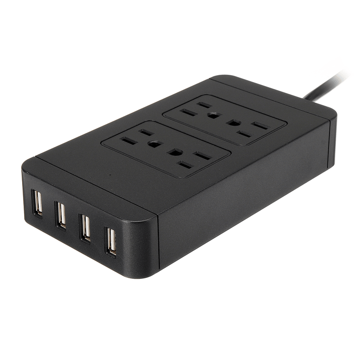 2500W Power Strip Socket 4 AC Outlets 4 USB Ports Charger Smart Power Switch Socket US - MRSLM