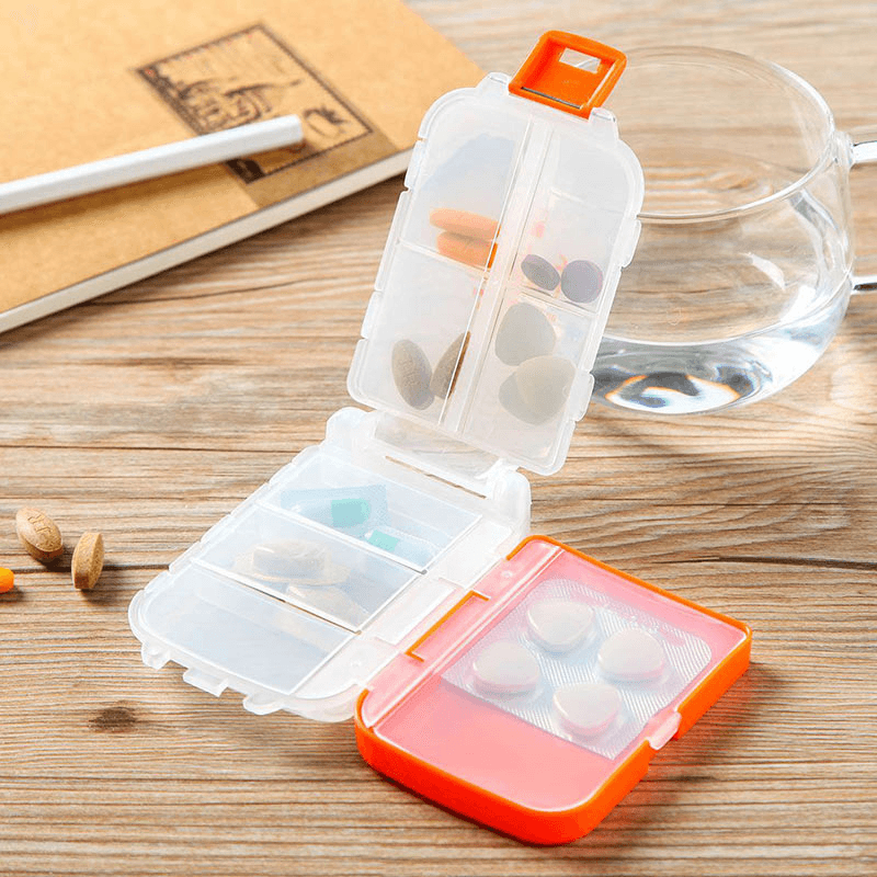 Honana HN-PB011 Portable 8 Compartments Pill Case Foldable 3 Layers Pill Organizer Medicine Box - MRSLM