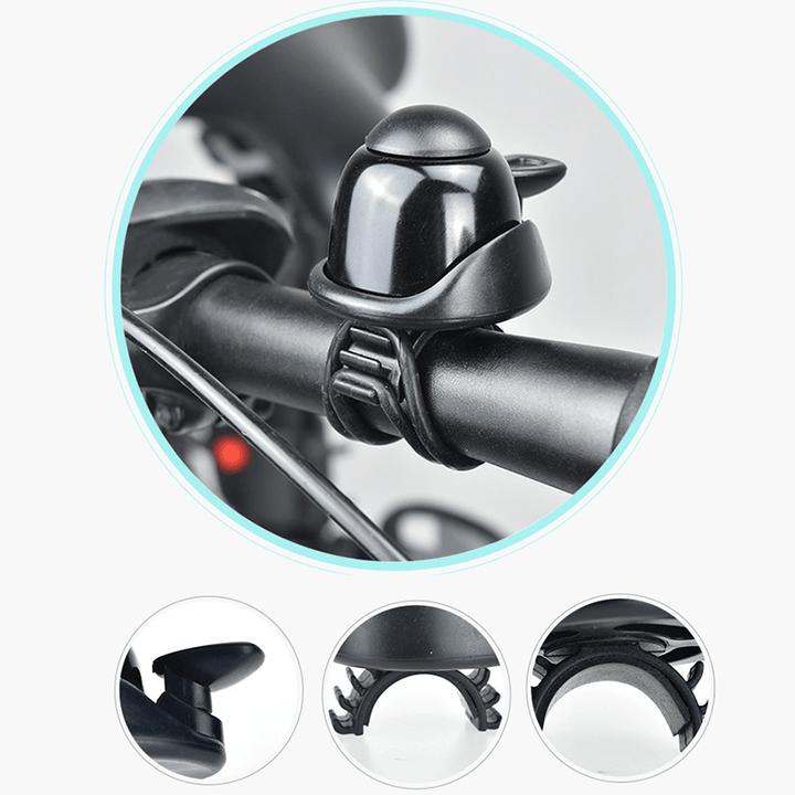 BIKIGHT Aluminum Bike Bicycle Bell Handlebar Safety Alarm Warning Horn Electric Scooter Cycling Bell - MRSLM